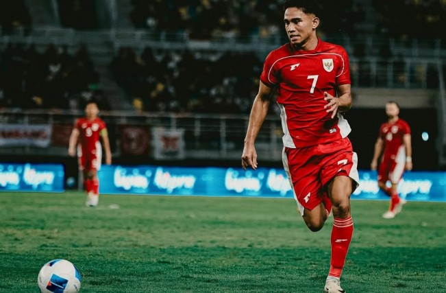 Marselino Ferdinan saat memperkuat Timnas Indonesia vs Taiwan. [Instagram]